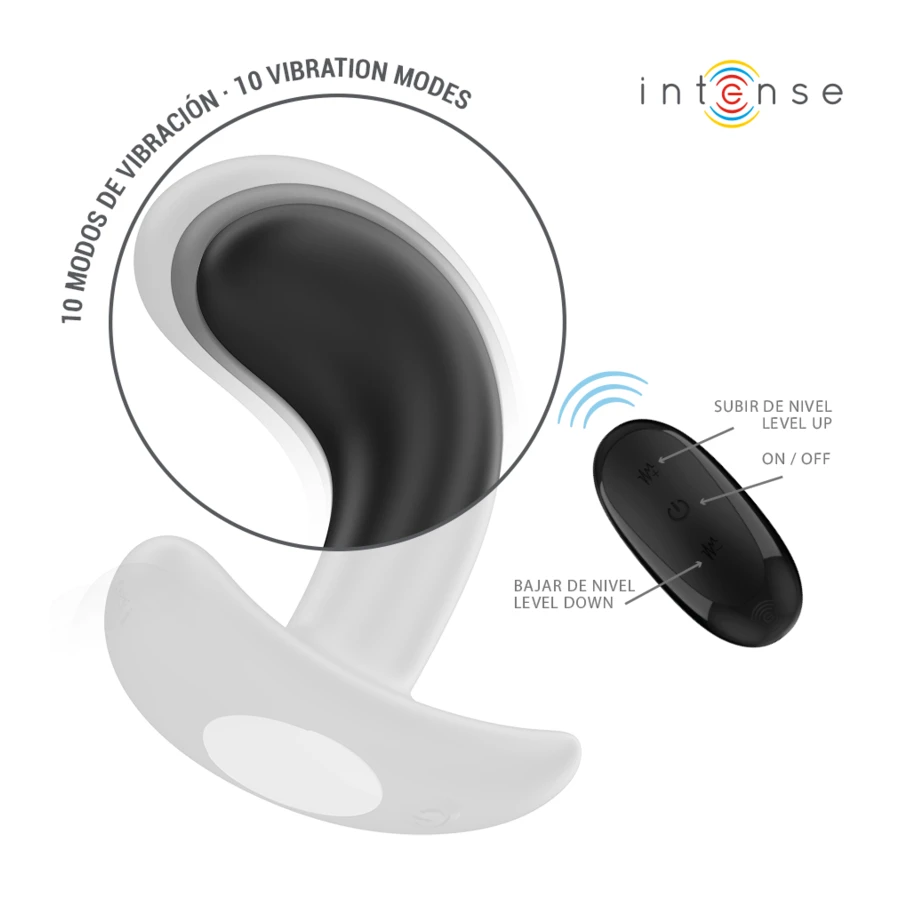 INTENSE - CHANDLER ANAL PLUG 10 VIBRATIONS BLACK REMOTE CONTROL